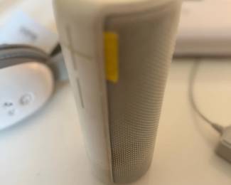 Portable Bluetooth Speaker Cylindrical Beige Tan Wireless Audio Sound Home Tech