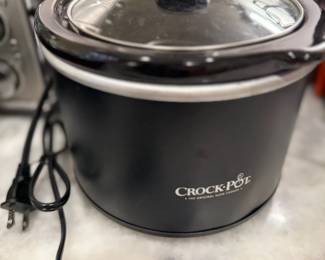 Crock-Pot Slow Cooker Black Glass Lid Kitchen Small Appliance Cooking Electric