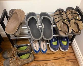 Men's Sandals Flip Flops Shoes Metal Shoe Rack Closet Footwear Storage Organizer