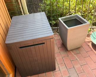Outdoor Deck Box Square Planter Pot Patio Storage Container Garden Furniture Lot