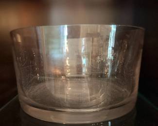 Clear Glass Bowl Dish Modern Simple Serving Kitchen Glassware