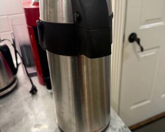 Stainless Steel Airpot Pump Pot Coffee Beverage Dispenser Thermal Carafe Server