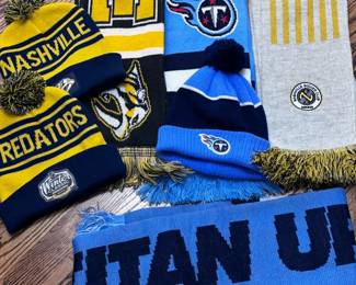 Nashville Predators Titans Scarves Beanies Sports Memorabilia NFL NHL Lot