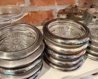Glass Storage Bowls Stacked Metal Lids Kitchen Serving Dishes Containers Lot