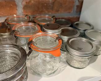 Mason Jars Canning Jars Metal Lids Lot Glass Storage Kitchen Preserving