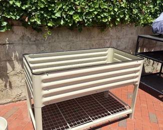 White Outdoor Bench Daybed Frame Slatted Seat Patio Garden Furniture Wood