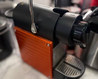 Nespresso Coffee Machine Espresso Maker Orange Black Countertop Kitchen Appliance