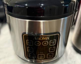 Aroma Rice Cooker Stainless Steel Digital Multi Cooker Kitchen Small Appliance