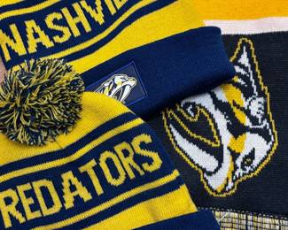 Nashville Predators Knit Beanie Hats Winter Classic Pom Pom NHL Hockey