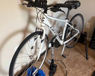 White Road Bike Hybrid Bicycle Indoor Stand Cycling Sports Equipment Recreation