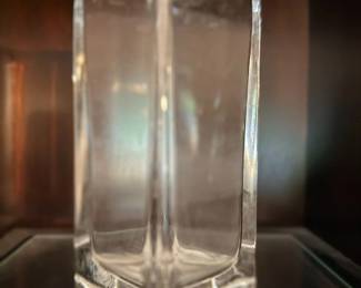 Tall Clear Glass Square Vase Modern Floral Arrangement Home Decor