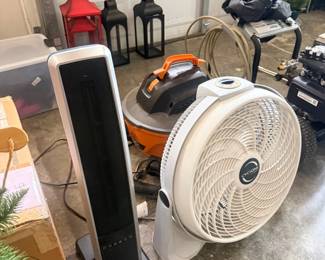 Tower Fan Floor Fan White Round Garage Fans Red Lanterns Equipment Lot