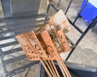 Rustic Iron Decorative Garden Stake Architectural Salvage Metal Art Outdoor Decor
