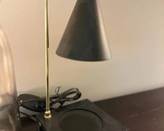 Black Modern Desk Lamp Brass Gold Curved Arm Task Light Office Lighting