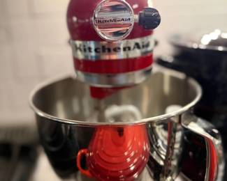 KitchenAid Stand Mixer Red Empire Stainless Steel Bowl Tilt Head Baking Appliance