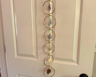 Hanging Crystal Glass Circle Door Decoration Suncatcher Wind Chime Ornament
