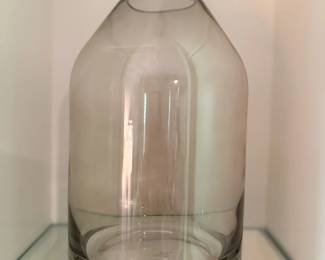 Large Clear Glass Hurricane Vase Cloche Bell Jar Home Decor Display