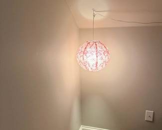 Pink Floral Globe Pendant Light Hanging Chandelier Hallway Ceiling Fixture Decor