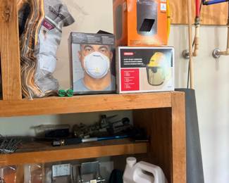 Safety Equipment Dust Masks Ridgid Power Tool Box Garage Shelf Supplies Hardware