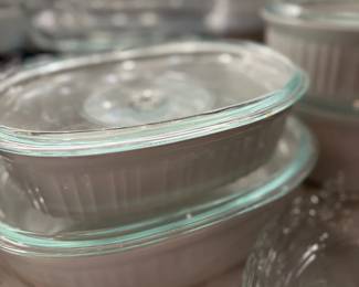Pyrex Glass Storage Containers Lids Stacked Kitchen Food Storage Bakeware Lot