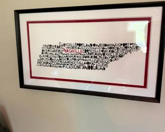Framed Typography Art Print Black Red Mat Wall Decor Modern Text Graphic Design