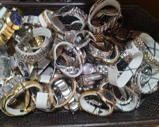 Gold and silver band  watches