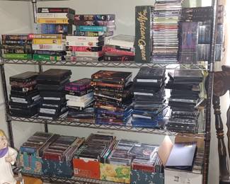 CDs DVDs VHS
