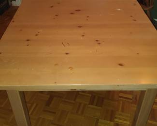 Large kitchen table removable leaf six chairs