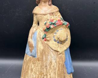 Vintage Cast Iron Southern Belle Doorstop or Bookend
