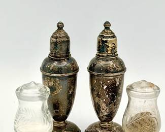 (4) Weighted Sterling Silver Salt & Pepper Shakers