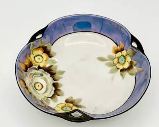 vintage Noritake Lustreware hand-painted floral bowl