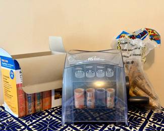 Coin Sorter, Coins, & Rolls