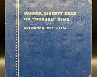 (11) Barber Liberty Head Morgan Dimes in 1892-1916 Whitman Coin Album