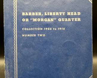 (17) Barber Liberty Head Morgan Quarters in 1906-1916 Whitman Coin Album