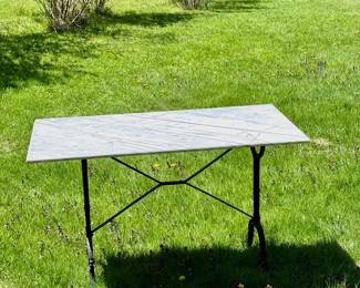 Marble Top Metal Table