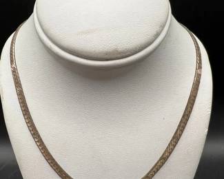 Sterling Silver Herringbone Necklace