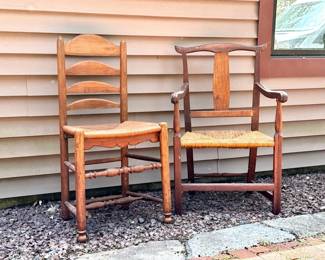 (2) Decorative Wicker Chairs