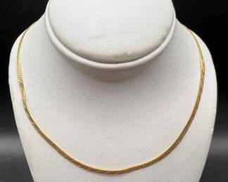 14K Gold Scrolled Link Necklace — Imperfect Jewelry