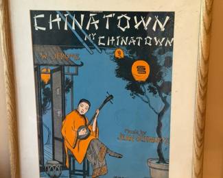 Framed Music Of "Chinatown, My Chinatown”