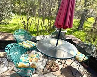 Metal Patio Set With Umbrella