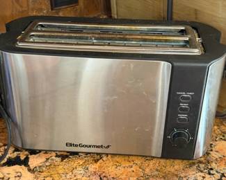Elite Gourmet 4-Slice Stainless Steel Long Slot Toaster