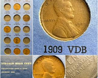 (40) Lincoln Head Cents ft. 1909 VDB — Whitman Coin Album Number One 1909-1940