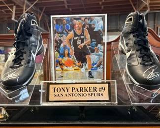 Signed Tony Parker, San Antonio Spurs Shoes