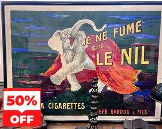 Old French (very  large) framed poster. 50% off!!!!