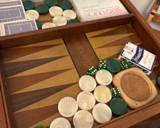 Inlaid Wood Backgammon Game Set