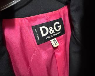 Black Italian Tailored Blazer with Pink Silk Lining