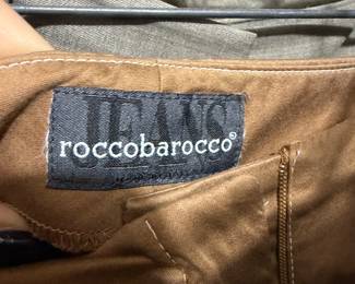Brown Roccobarocco Italian Cotton Jeans