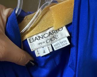 Royal Blue Liancarlo per Cache Silk Dress Size 4