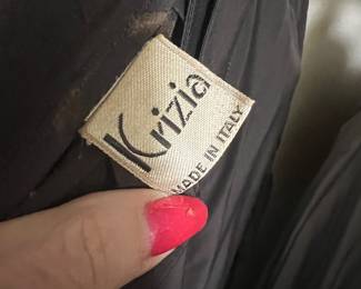 Krizia Made in Italy Pleated Silk Blend Jacket
