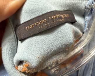 Narciso Rodriguez Light Blue Jersey Knit Top